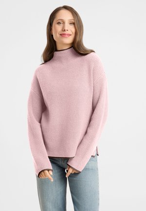 Frieda & Freddies, RIPPSTRICKPULLOVER MIT STEHKRAGEN - Strickpullover - rose garden