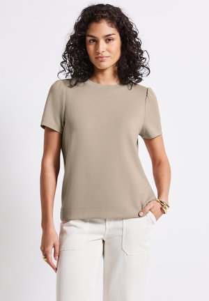 Street One Studio MIT PUFFÄRMELN - Basic T-shirt - beige