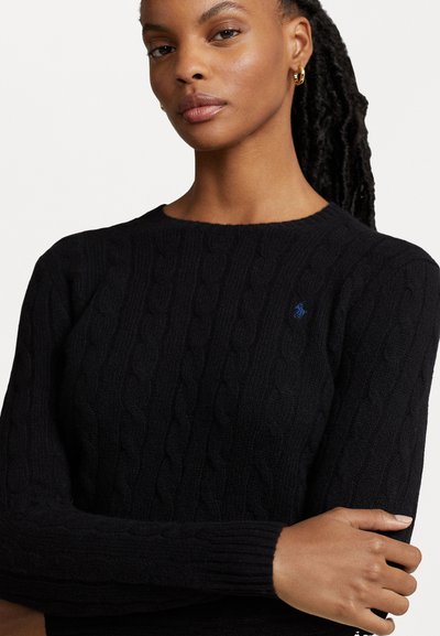 Polo Ralph Lauren CABLE KNIT WOOL CASHMERE JUMPER - Džemperis - black
