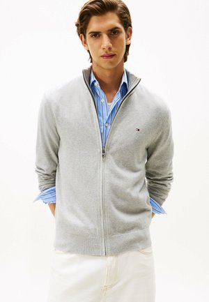 PIMA ZIP THRU - Strickjacke - light grey heather