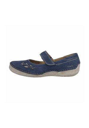 FERGEY  - Ankle strap ballet pumps - shark