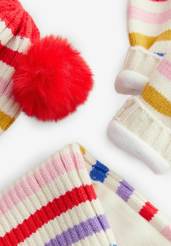 REGULAR FIT – POM SET – Schal – multi bright stripe