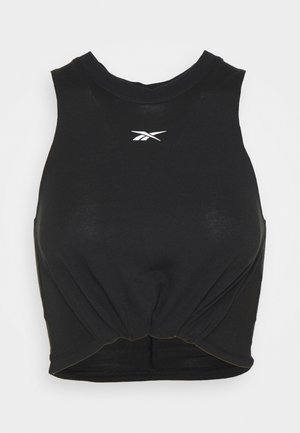 Reebok GATHERED SOLID TANK - Tops - black