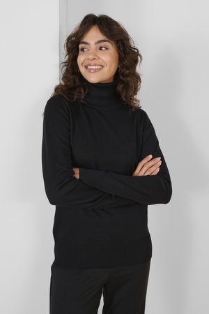 Saint Tropez MILASZ ROLLNECK - Jumper - black