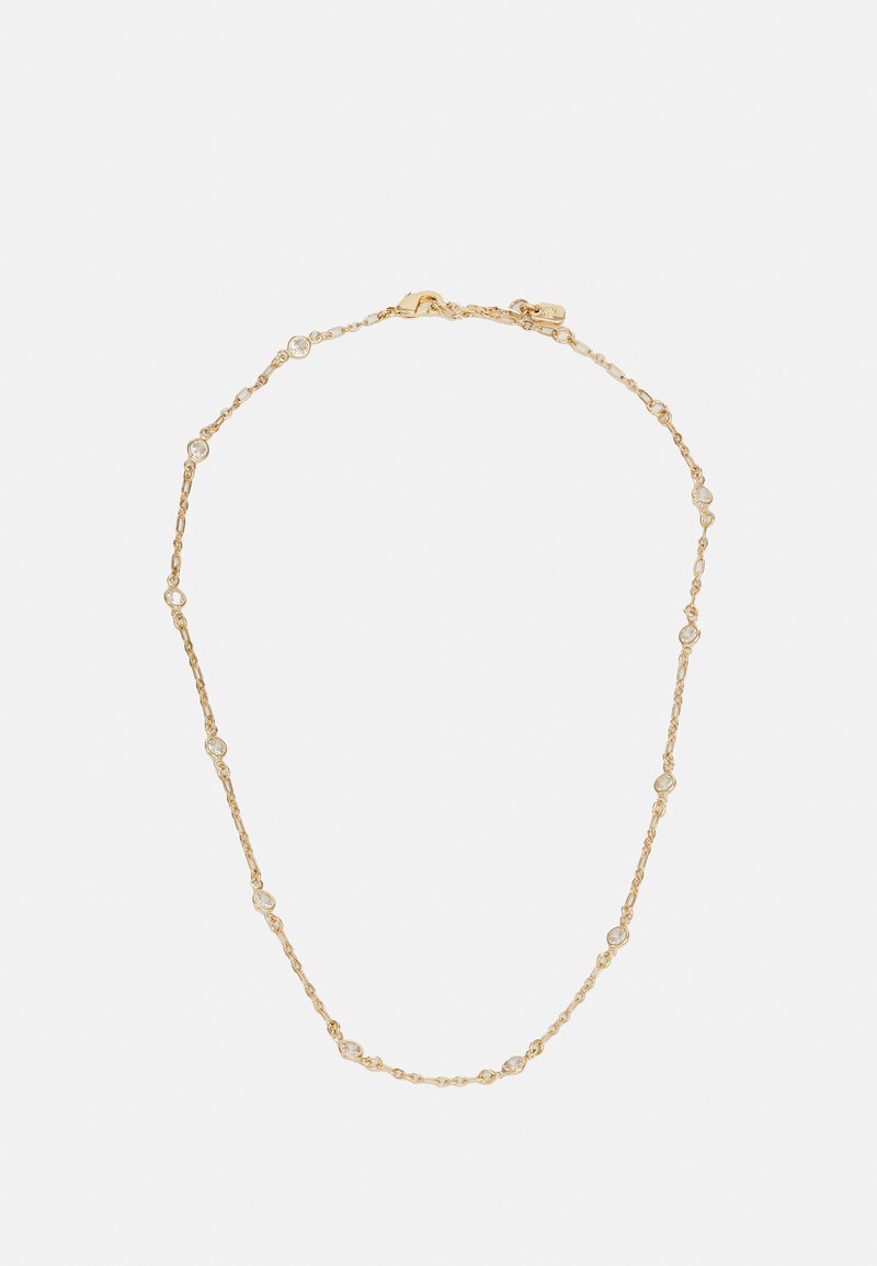 Fine Stationed Crystal Collar Necklace Pale Gold