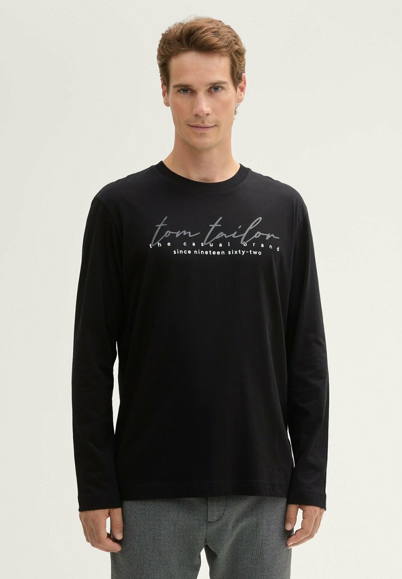 TOM TAILOR Langarmshirt - black