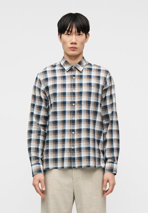 YOUNES CHECK - Košeľa - navy/ginger/blue/white