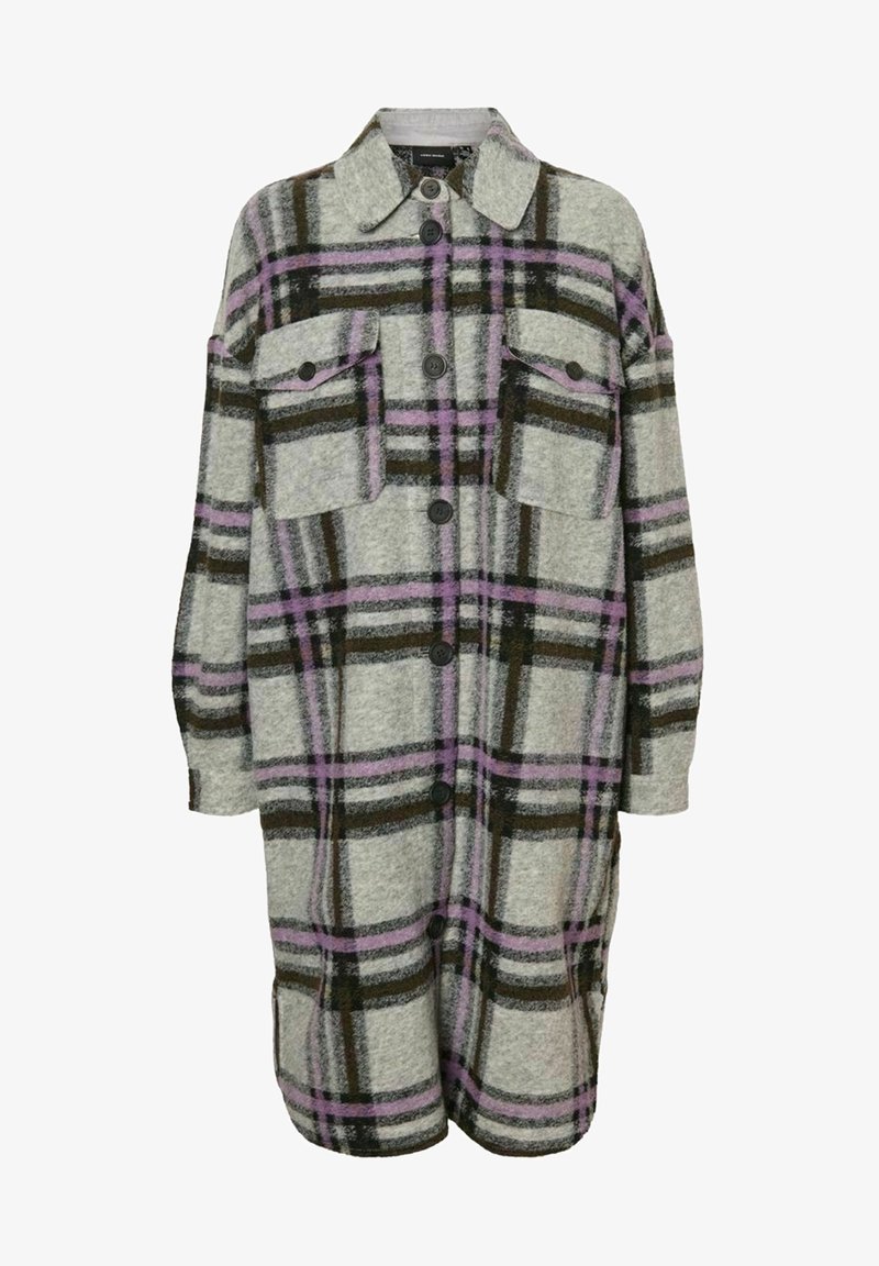 Vero Moda Cappotto corto metallic grey/grigio metallizzato