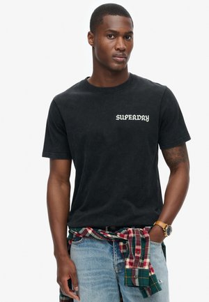 Superdry & Co TATTOO GRAPHIC czarny