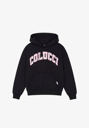 Colucci, LOGO HOODIE COLLEGE - Sweat à capuche - black aop rose