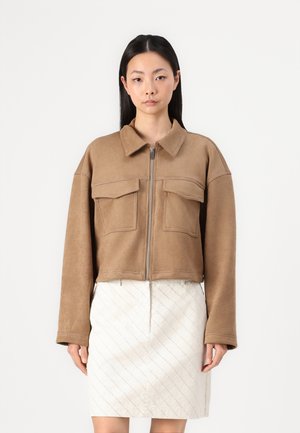 ONLSTINA LIFE CC PNT - Veste en similicuir - cocoa créme