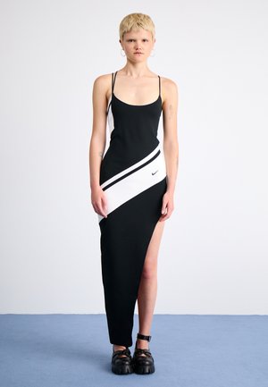 DRESS - Maxikleid - black/white/anthracite