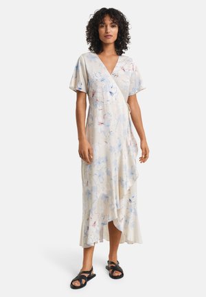 GANT FLORAL PRINT WRAP FRILL - Vardagsklänning - putty