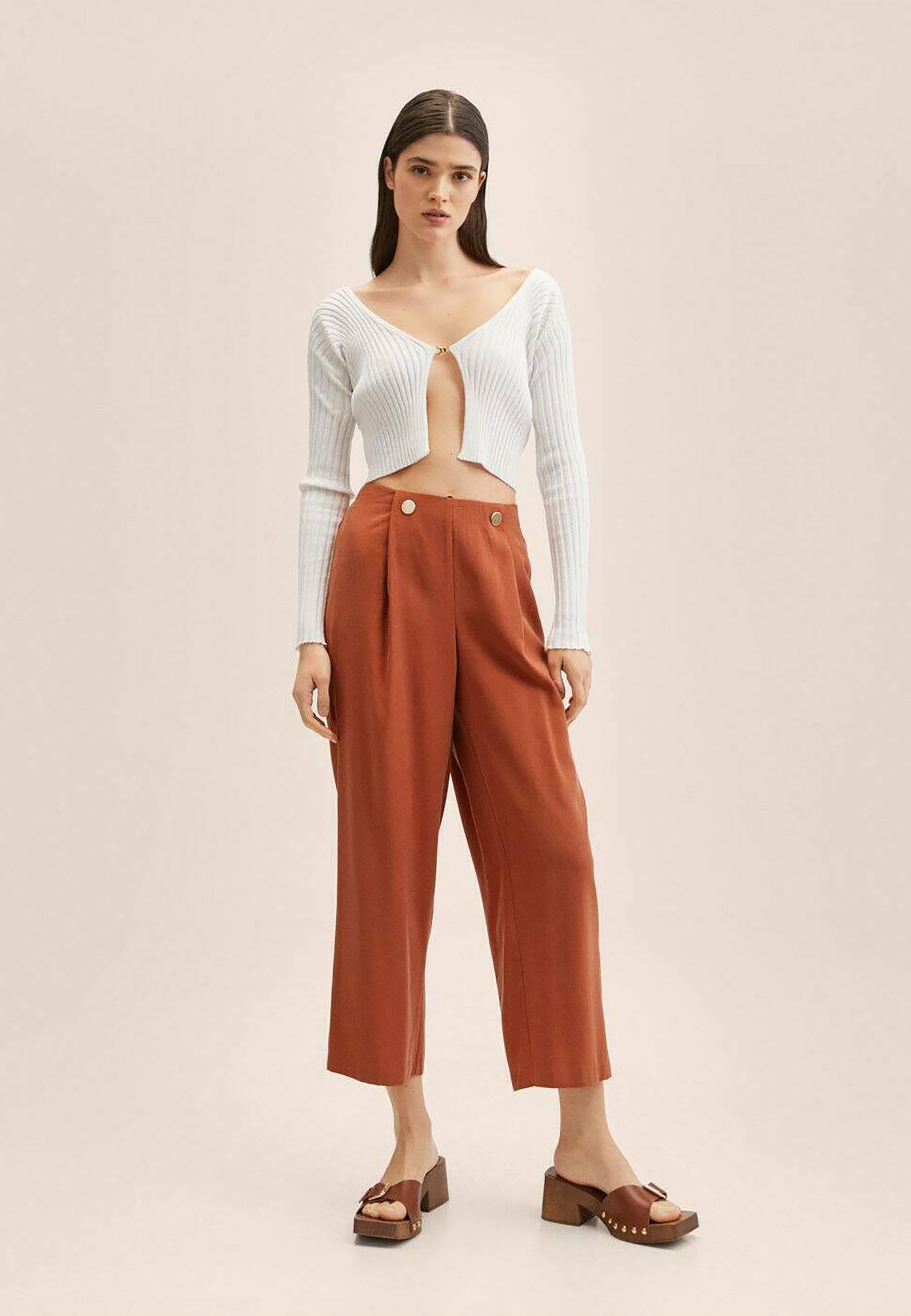Mango BOT - Pantaloni - oranjebruin/arancione - Zalando