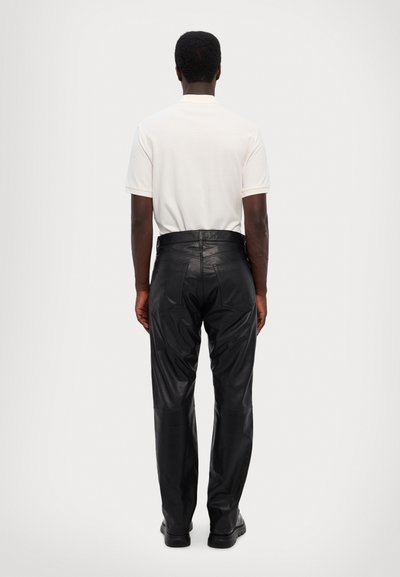 rag & bone Nahkahousut - black