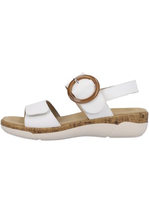 Sandalen met plateauzool - white