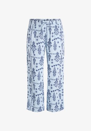 Zizzi, LOCKERE AUS GEMUSTERTEM MUSSELIN - Nohavice - powder blue w. aop