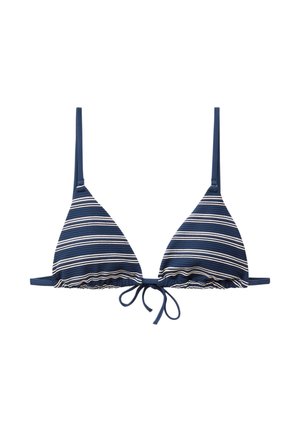 & OTHER STORIES, & OTHER STORIES GATHERED TRIANGLE BIKINI TOP - Haut de bikini - white/blue stripes