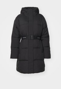 LOGO BELT PUFFER - Cappotto invernale - black