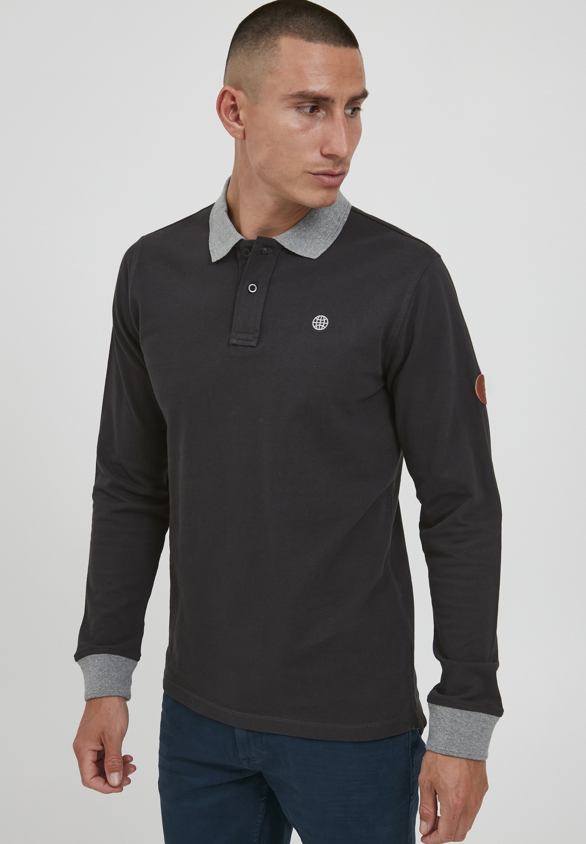 Blend Ralle Herren Longsleeve Poloshirt Langarmshirt Shirt mit Polokragen Polohemd