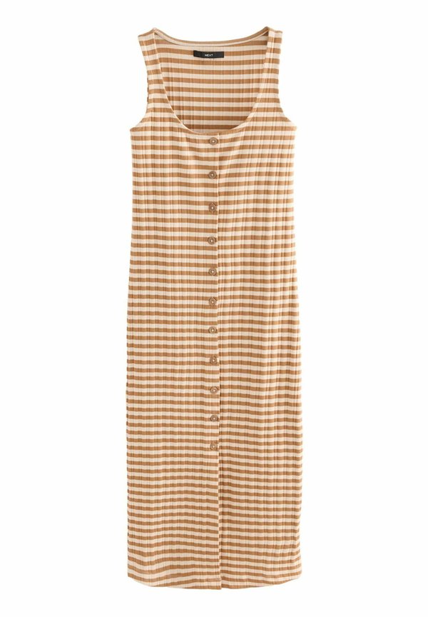 SQUARE NECK BUTTON DOWN COLUMN MIDI - Jerseykleid