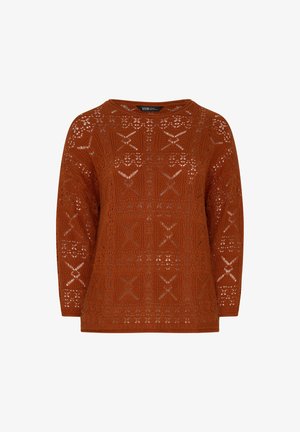Yours Clothing, WOMEN'S JUMPERS - Striktrøje - burnt orange