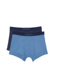 Due paia di boxer; uno blu navy e uno azzurro. Realizzati in tessuto morbido con cinture elastiche che presentano il logo "SPRINGFIELD".