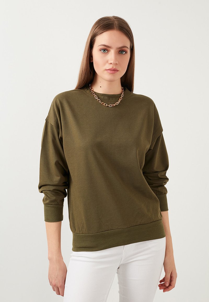 Damen Sweatshirts | LELA SLIM FIT Sweatshirt khaki - NU98956 Damen Sweatshirts | LELA SLIM FIT Sweatshirt khaki - NU98956