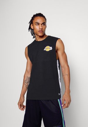 LOS ANGELES LAKERS NBA LEFT CHEST LOGO TAPING SLEEVELESS TEE - Squadra - black