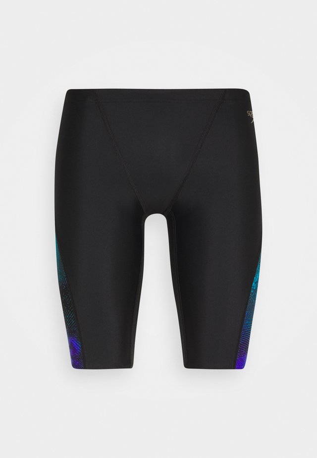 ALLOVER CUT JAMMER - Bañador - black/violet/pool