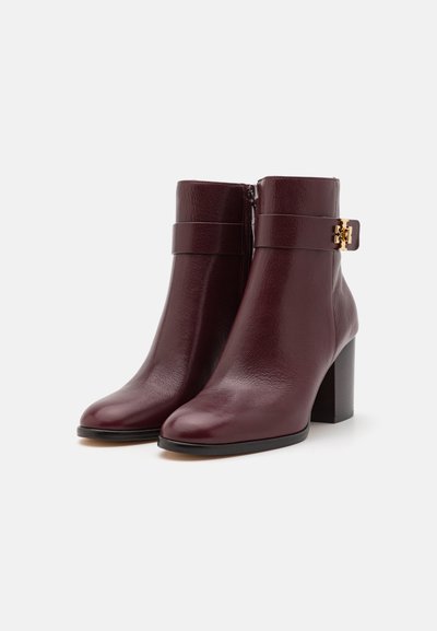 Tory Burch T LOCK BOOT - Bottines à talons hauts - dark carmine