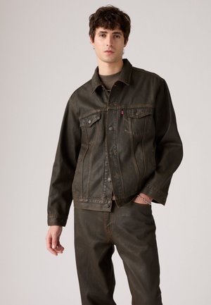 RELAXED TRUCKER  - Giacca di jeans - brown wood coated trucker
