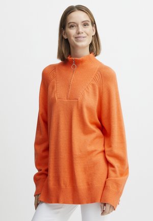 BYNONINA - Strickpullover - orangeade melange