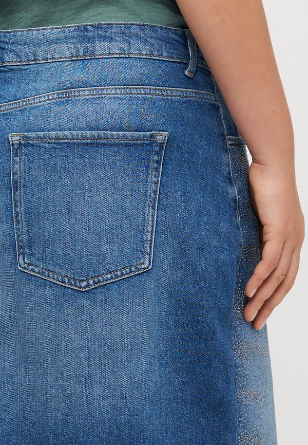 CARSTELLA RHINESTONE SKIRT - Denim skirt3