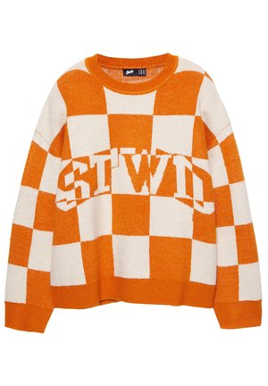 CHECKED - Svetrík - orange