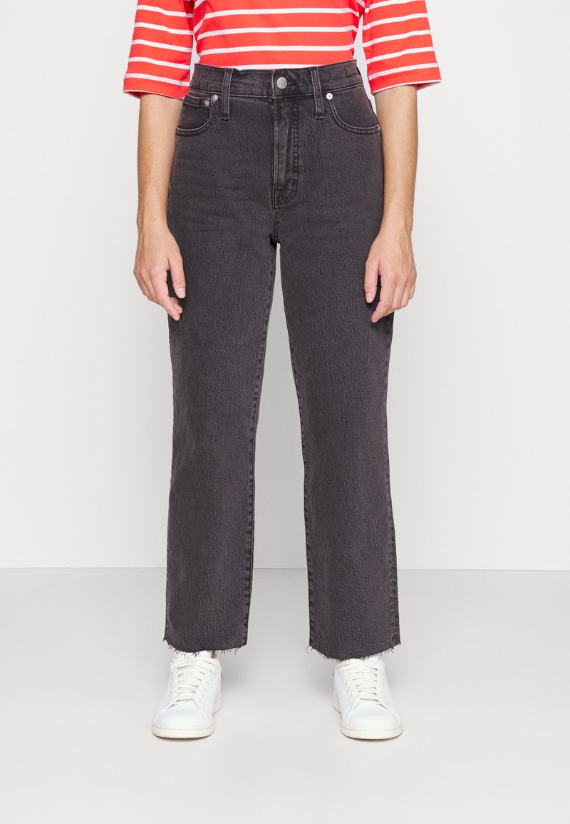 Madewell RAW HEM Jeans straight leg lunar wash/svart denim Zalando.se