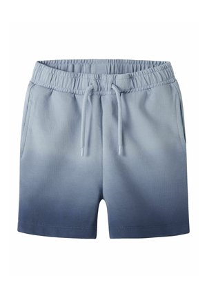 Shorts i ombre fra lyseblå til mørk blå med elastisk midje og snor, med sidelommer og en ledig passform.
