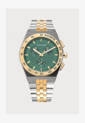 FERRAGAMO, VEGA NEW CHRONO - Kronograf - silver-coloured/gold-coloured