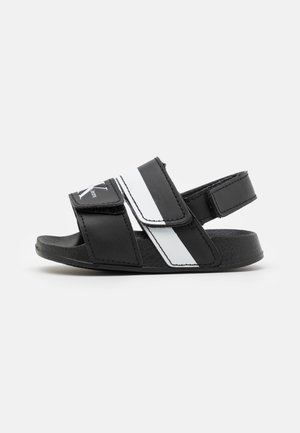 UNISEX - Sandals - black/white