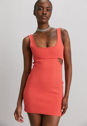Hervé Léger OTTOMAN SCOOP NECK CUT OUT MINI DRESS - Cocktail φόρεμα / Φόρεμα για πάρτι - flame