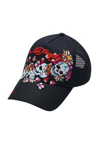 Ed Hardy UNISEX SKULL-BLOSSOM FRONT TRUCKER - Cap - black