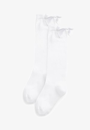 COTTON RICH BOW KNEE HIGH SOCKS 2 PACK - Zeķes - white