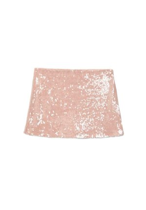Stradivarius, SEQUIN MINI SKIRT - Jupe trapèze - light pink