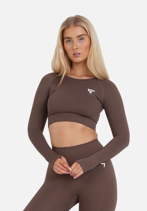 LONG SLEEVE RESCAPE SEAMLESS - Long sleeved top - brown
