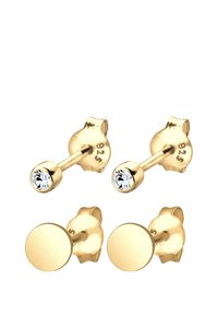 Elli SPARKLING BASIC SET - MIT KRISTALLEN VON SWAROVSKI® - Boucles d'oreilles - gold-coloured