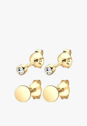 Elli SPARKLING BASIC SET - MIT KRISTALLEN VON SWAROVSKI® - Cercei - gold-coloured