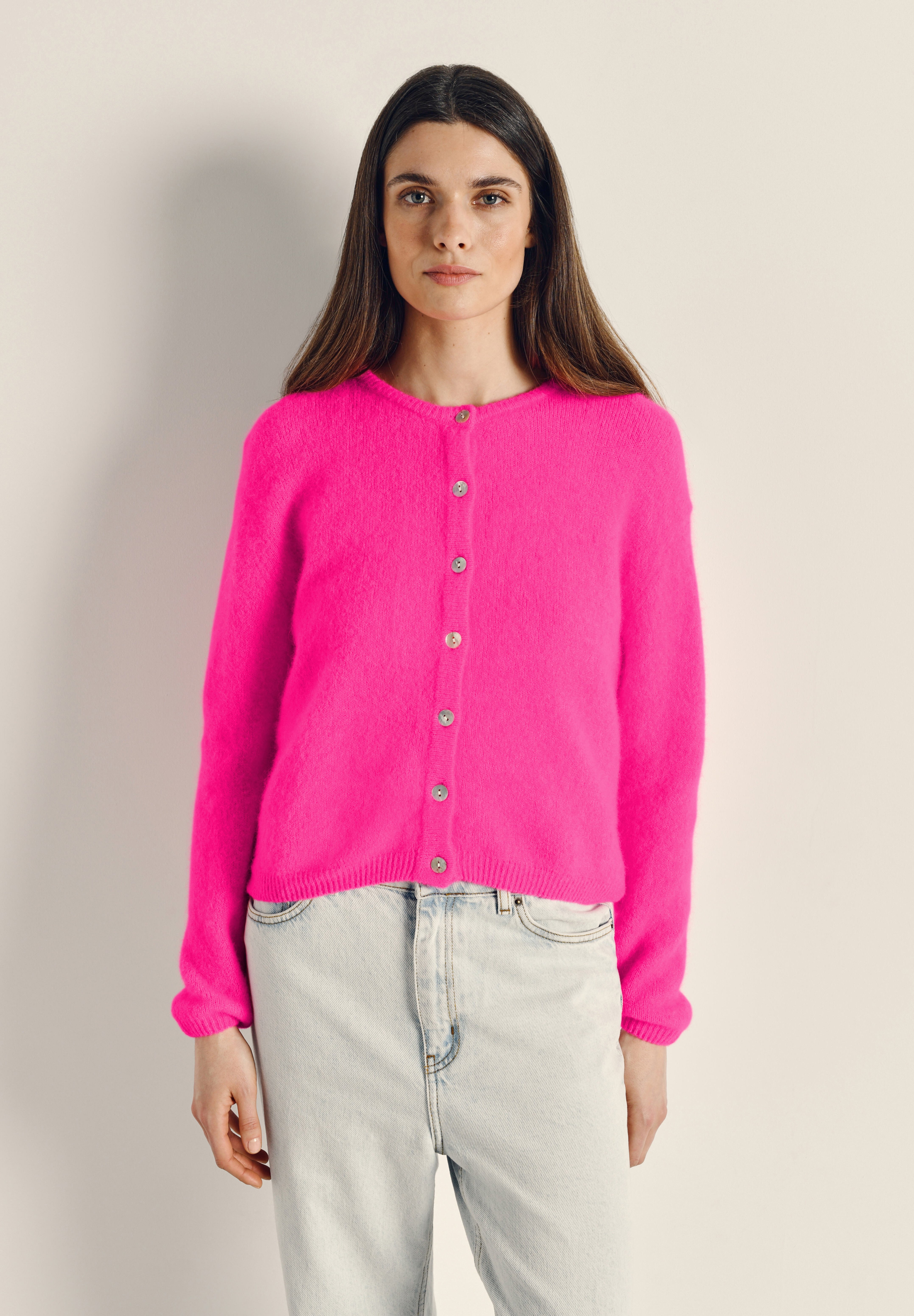 American Vintage Cardigan - rose fluo chine/neon pink - Zalando.co.uk