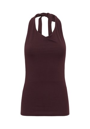 Kaffe, KAOLEA HALTERNECK TOP - Top - fudge