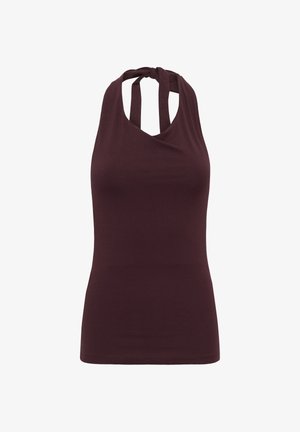 Kaffe, KAOLEA HALTERNECK TOP - Top - fudge