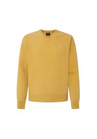 V NECK - Stickad tröja - lemon yellow